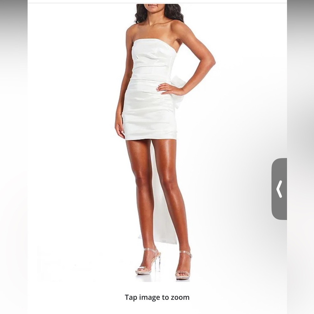 White Strapless Mini Dress